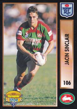 1994 Dynamic Rugby League Series 2 #106 Jacin Sinclair Front
